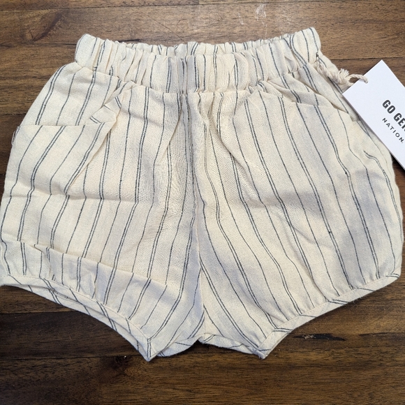 Go Gently Nation Organic Cotton & Hemp Natural Woven Shorts - Girls size 4 - Picture 2 of 2